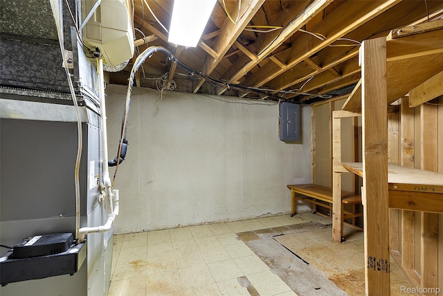26250 Virginia Dr, Warren, MI 48091 - unfinished basement with electric panel and tile patterned floors