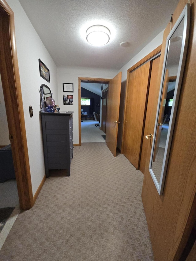 971 Weaver Rd, Bronson, MI 49028 - corridor with light colored carpet and a textured ceiling