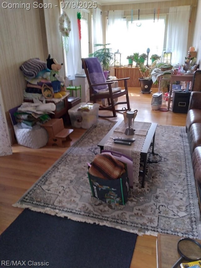 18404 Deering St, Livonia, MI 48152 - living area featuring wood finished floors