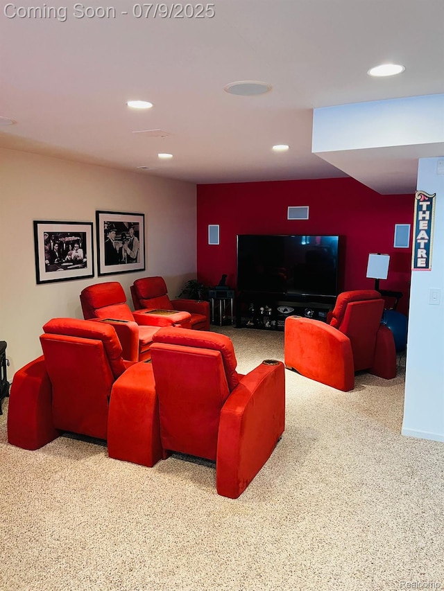 5348 Forest Ridge Dr, Clarkston, MI 48346 - cinema with carpet floors and recessed lighting