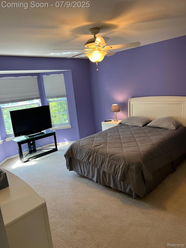 5348 Forest Ridge Dr, Clarkston, MI 48346 - carpeted bedroom featuring ceiling fan