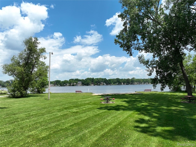 9100 Mayfred Dr, Pinckney, MI 48169 - view of grassy yard with a water view