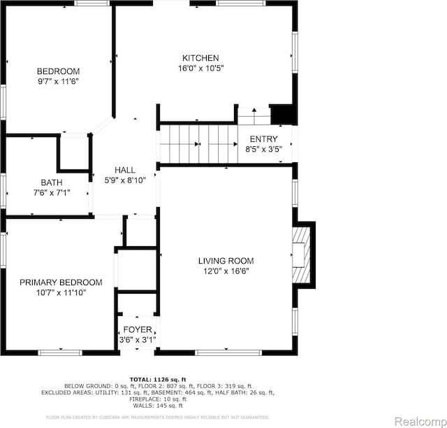 3992 Devonshire Rd, Detroit, MI 48224 - view of floor plan / room layout