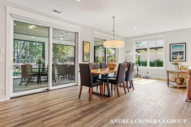 2063 Ottawa Beach Rd, Holland, MI 49424 - dining space featuring wood finished floors and recessed lighting