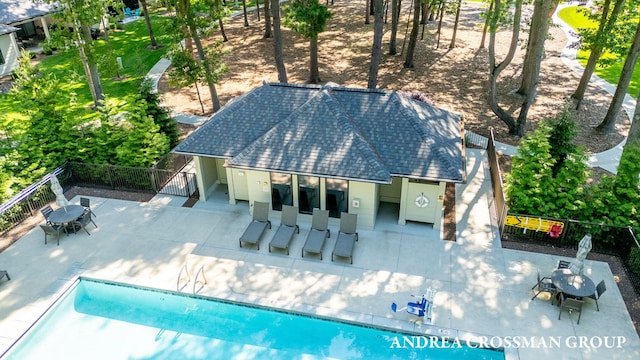 2063 Ottawa Beach Rd, Holland, MI 49424 - view from above of property with a pool