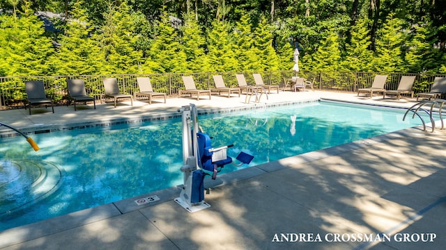 2063 Ottawa Beach Rd, Holland, MI 49424 - community pool featuring a patio area and a view of trees