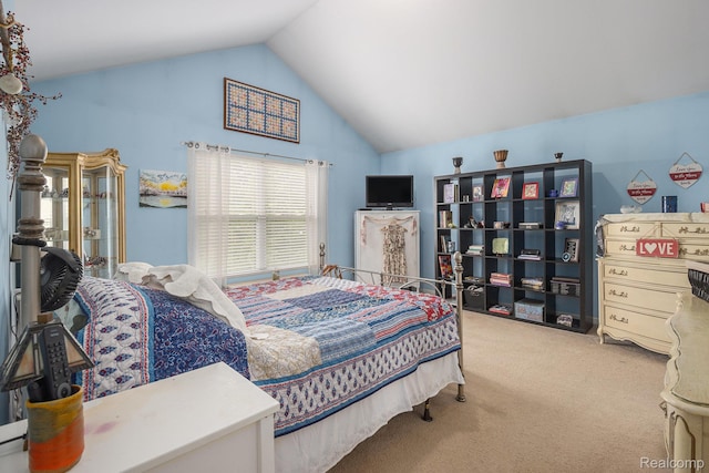 5304 Boomerang Cir, Newport, MI 48166 - bedroom featuring carpet and lofted ceiling