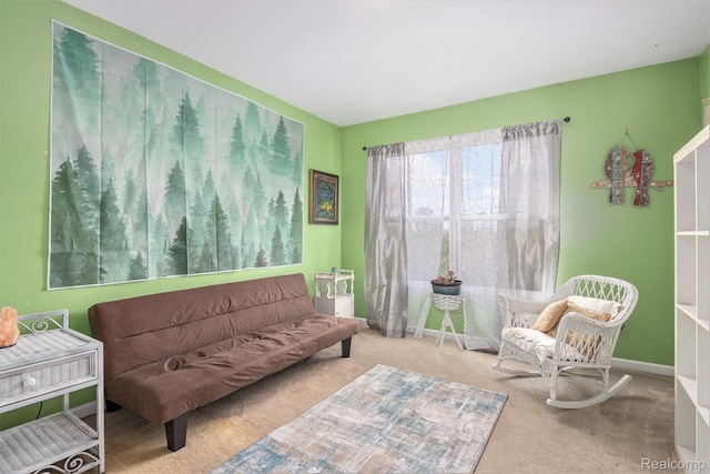 5304 Boomerang Cir, Newport, MI 48166 - carpeted living area with baseboards