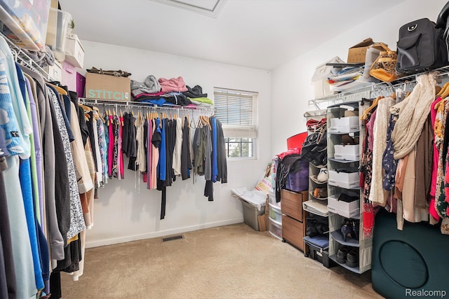 5304 Boomerang Cir, Newport, MI 48166 - spacious closet featuring carpet and attic access