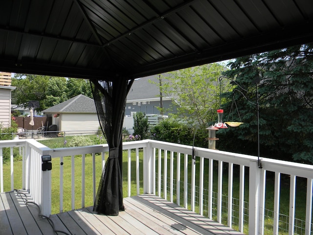103 S Staffon St, Ludington, MI 49431 - deck featuring a gazebo