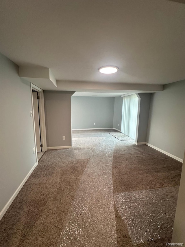 17788 Quarry St, Riverview, MI 48193 - below grade area with carpet and baseboards