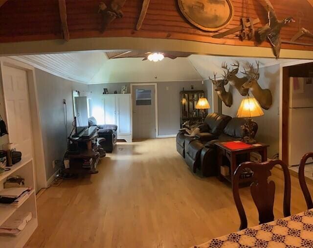 777 W Lincoln Ave, White Cloud, MI 49349 - living room with wood finished floors