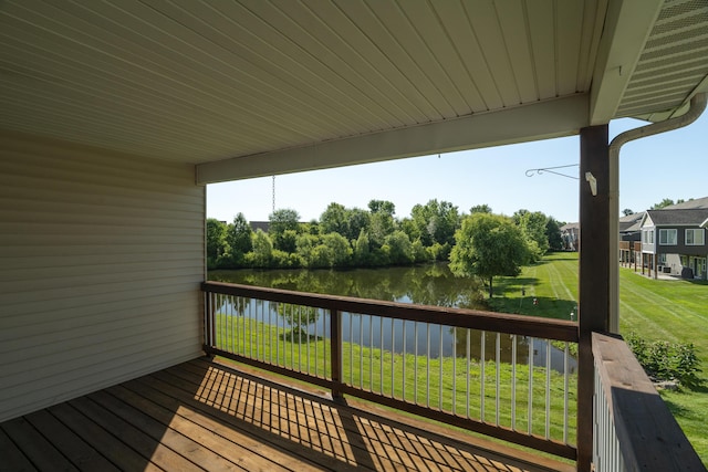 10068 S Crossroads Cir SE, Caledonia, MI 49316 - deck with a water view and a yard