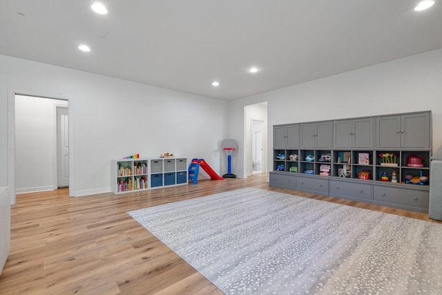8375 Grapevine Circle, Cir, MI 49071 - game room featuring light wood-style flooring and recessed lighting