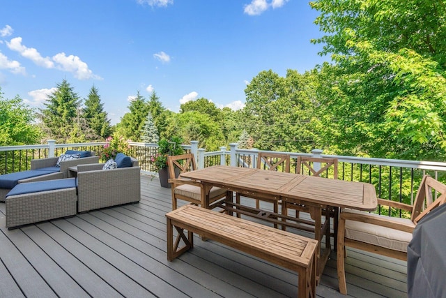 8375 Grapevine Circle, Cir, MI 49071 - deck with outdoor dining space and outdoor lounge area