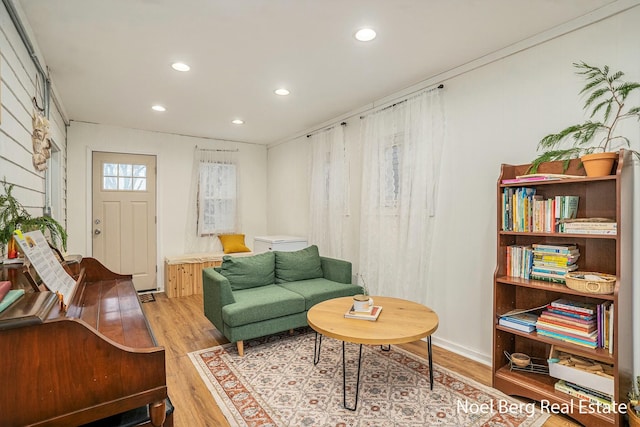 1314 Grant St, Grand Haven, MI 49417 - living area with wood finished floors and recessed lighting