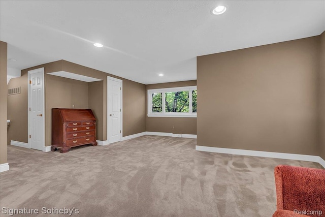 1656 Keller Ln, Bloomfield Hills, MI 48302 - unfurnished living room featuring carpet flooring and recessed lighting