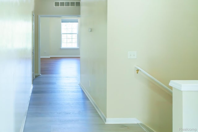 1803 Pinecroft Dr, Canton, MI 48188 - hall with an upstairs landing and wood finished floors