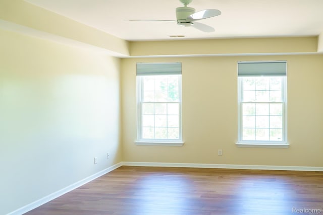 1803 Pinecroft Dr, Canton, MI 48188 - spare room featuring ceiling fan and wood finished floors