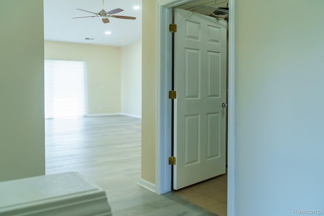 1803 Pinecroft Dr, Canton, MI 48188 - hall with light wood-style flooring and recessed lighting