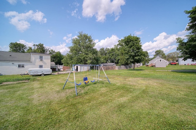 424 W Summit St, Adrian, MI 49221 - view of yard featuring a playground
