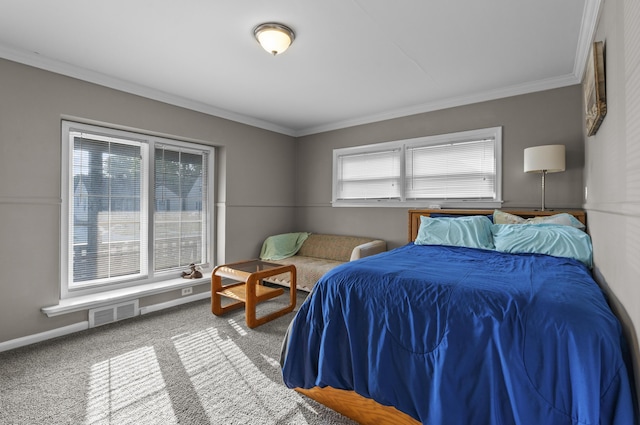 22358 Firwood Ave, Eastpointe, MI 48021 - bedroom featuring crown molding and carpet flooring
