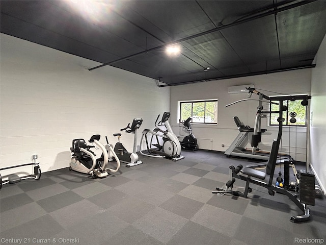 21800 Morley Ave Unit 607, Dearborn, MI 48124 - gym with a wall mounted air conditioner