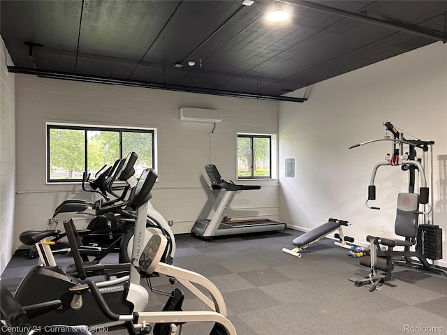 21800 Morley Ave Unit 607, Dearborn, MI 48124 - exercise room featuring a wall mounted AC