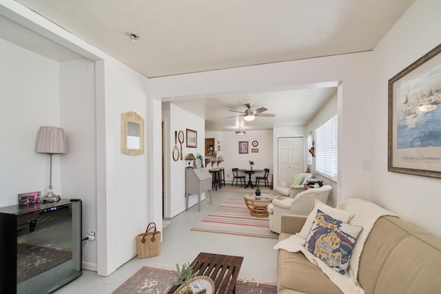 5015 Main St, Onekama, MI 49675 - living room with ceiling fan