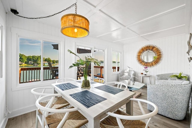31326 Curran Beach Rd, Dowagiac, MI 49047 - sunroom with plenty of natural light and coffered ceiling