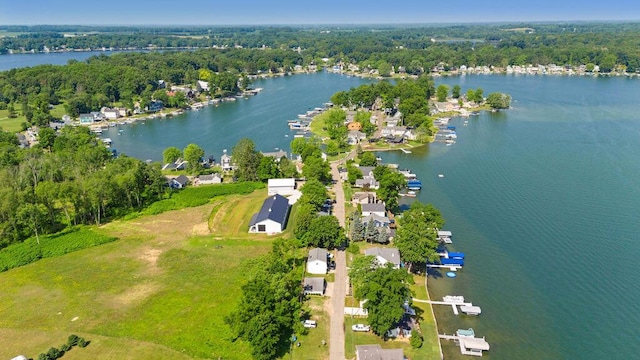 31326 Curran Beach Rd, Dowagiac, MI 49047 - aerial view of property and surrounding area with a large body of water