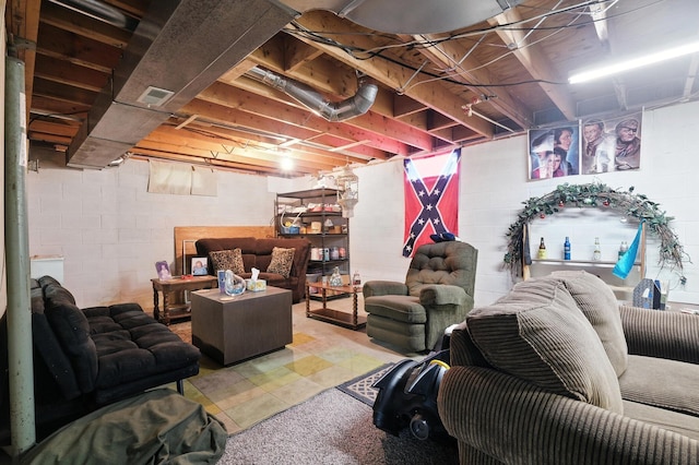 8698 Big Stone Lake Rd, Evart, MI 49631 - view of unfinished basement