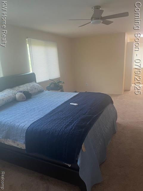 24890 Arden Park Dr, Farmington Hills, MI 48336 - carpeted bedroom with ceiling fan