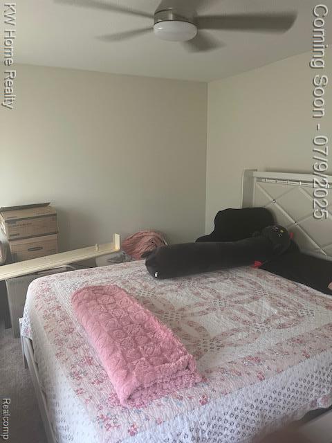 24890 Arden Park Dr, Farmington Hills, MI 48336 - bedroom with a ceiling fan and carpet floors
