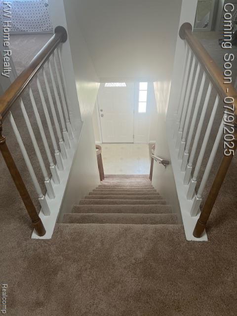 24890 Arden Park Dr, Farmington Hills, MI 48336 - stairway with carpet flooring