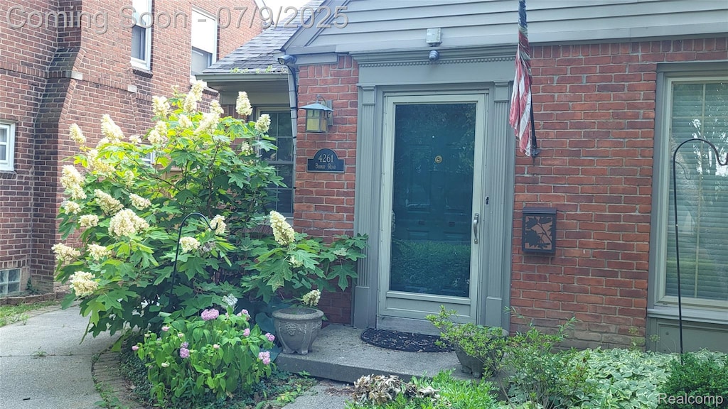 4261 Bishop St, Detroit, MI 48224 - property entrance featuring brick siding