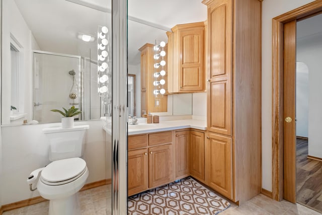 15665 Portage Rd, Vicksburg, MI 49097 - bathroom featuring vanity and a shower stall