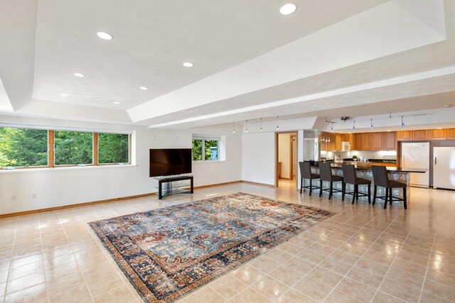 15665 Portage Rd, Vicksburg, MI 49097 - living area with light tile patterned flooring and recessed lighting