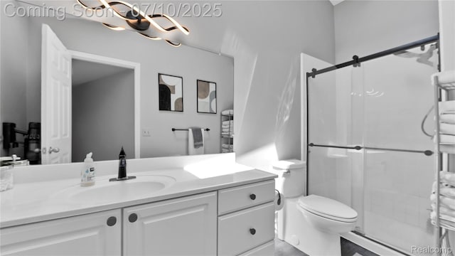 3230 Lynhurst Ct, Rochester, MI 48306 - bathroom featuring vanity and a stall shower