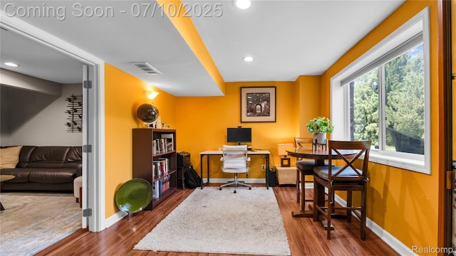 3230 Lynhurst Ct, Rochester, MI 48306 - home office featuring wood finished floors and recessed lighting