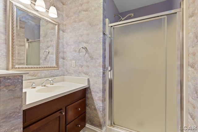 305 W Chicago Blvd, Tecumseh, MI 49286 - bathroom featuring a stall shower and vanity