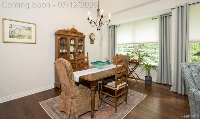 1079 Hampshire Ct, Rochester, MI 48307 - dining space featuring a chandelier and hardwood / wood-style floors