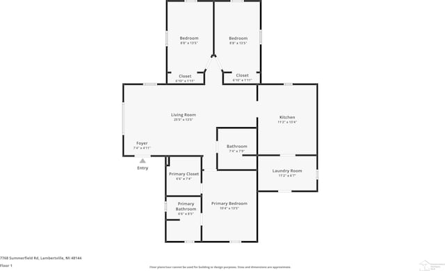 7768 Summerfield Rd, Lambertville, MI 48144 - view of home floor plan