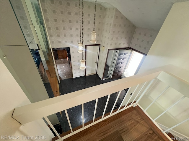 29203 Lake Park Dr, Farmington Hills, MI 48331 - stairs featuring wood finished floors