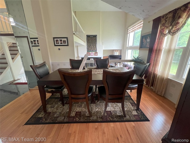 29203 Lake Park Dr, Farmington Hills, MI 48331 - dining room with stairway and light wood-style floors