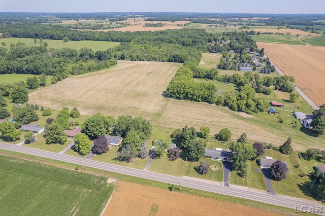 4100 Hunt Rd, Adrian, MI 49221 - aerial view of sparsely populated area featuring rows of crops