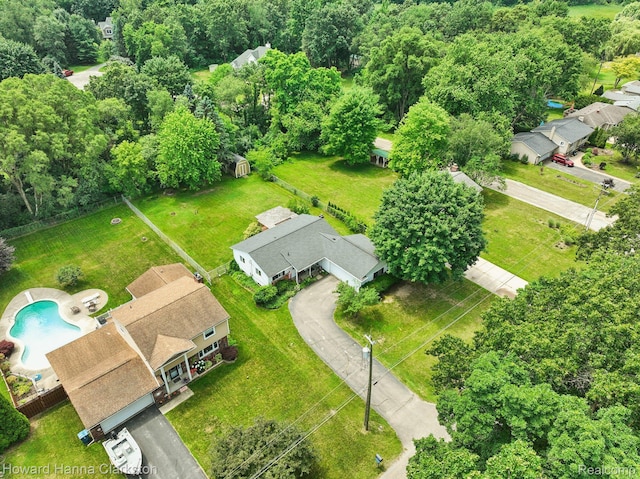 4220 England Beach Rd, White Lake, MI 48383 - aerial view of a pool