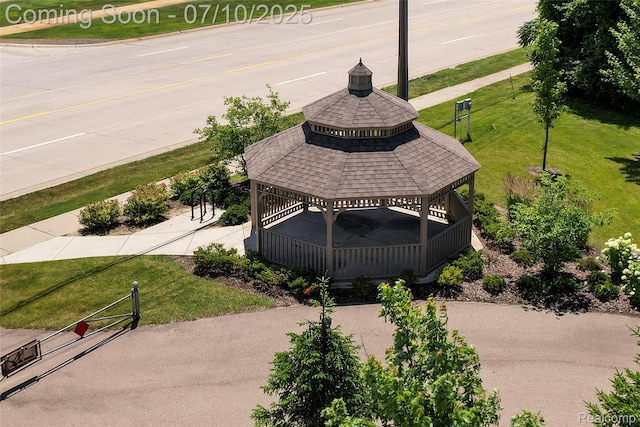 43433 Chancellor Ln, Novi, MI 48375 - view of home's community with a gazebo and a lawn