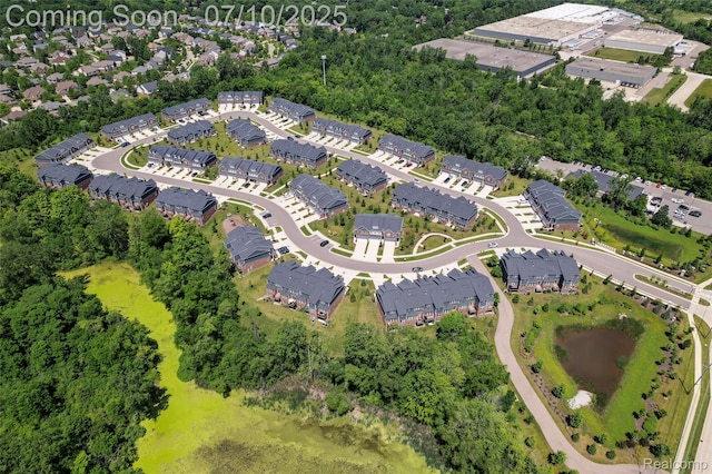43433 Chancellor Ln, Novi, MI 48375 - aerial view of property and surrounding area featuring nearby suburban area