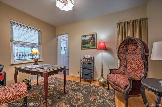 2233 Kohler St, Waterford, MI 48329 - home office with wood finished floors and baseboards